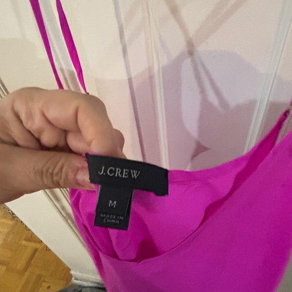 J.Crew 100% silk tank top early 2010s hot pink - Picture 3 of 4